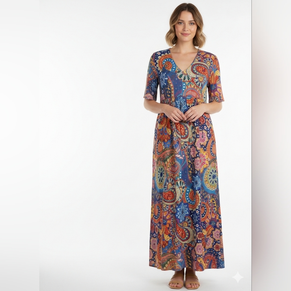 Floral paisley vacation size S dress